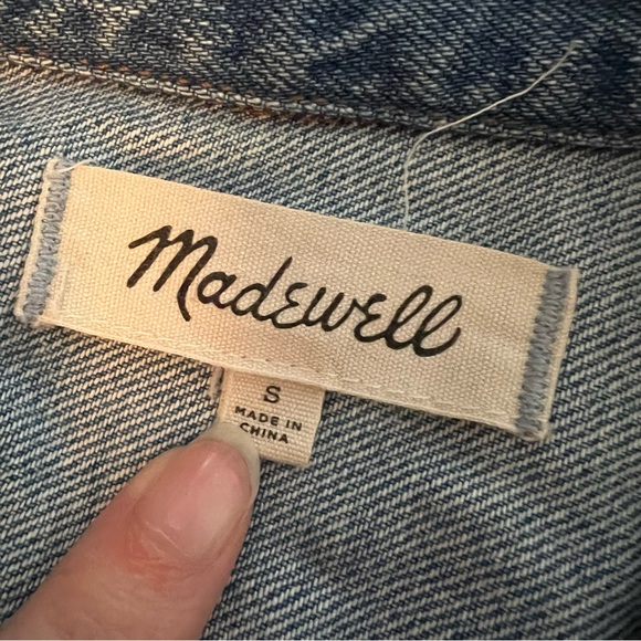 Madewell Lightwash Denim Vest Size Small - Picture 2 of 5